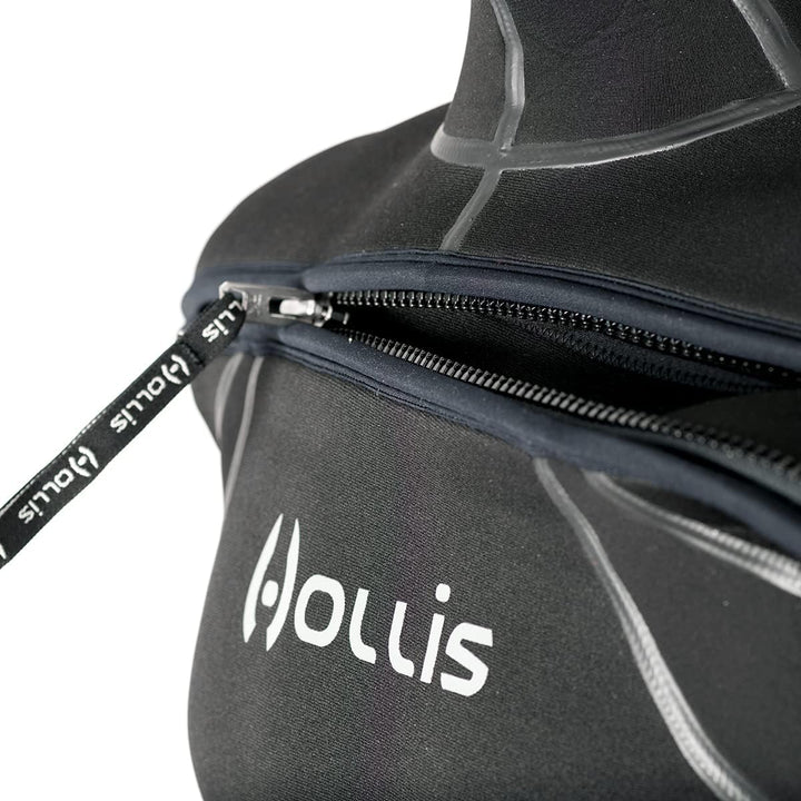 Hollis NeoTek V2 Unisex Kapuzenanzug, halbtrocken, 8/7/6 mm Schwarz Medium Large, Schwarz M-L