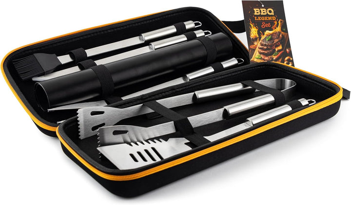 Froster Grillfather BBQ Legend Set - Grillzubehör und 4 Grillmatten, Grillbesteck Set