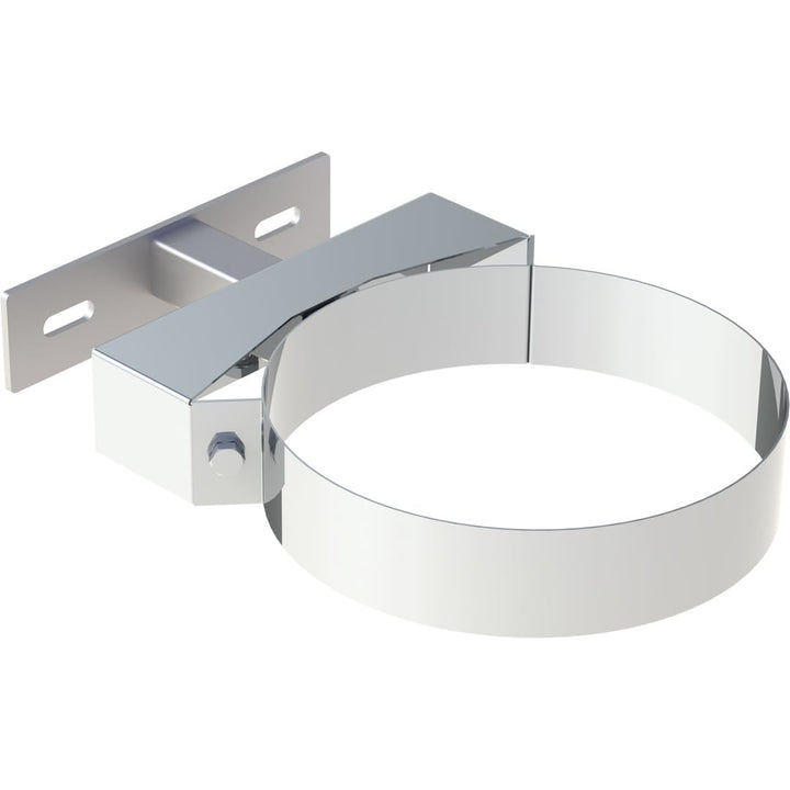 Jeremias DW-FU Wandhalter verstellbar 115mm Edelstahl 50-150mm einstrebig Abgassystem 115 mm Silber,