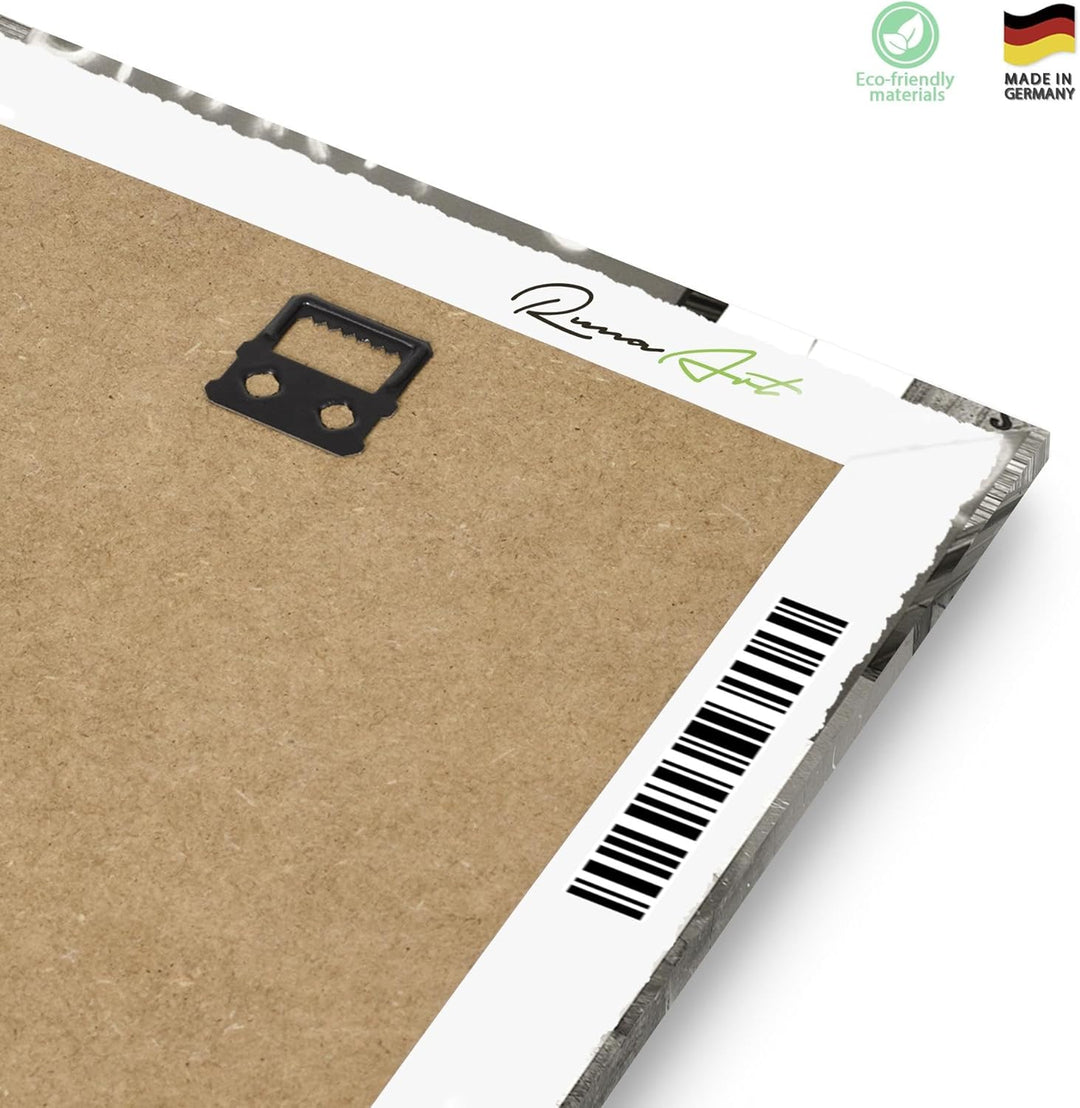 Runa Art Wandbild XXL Collage Banksy Loft Wohnzimmer 200 x 80 cm Braun 5 Teilig - Made in Germany -