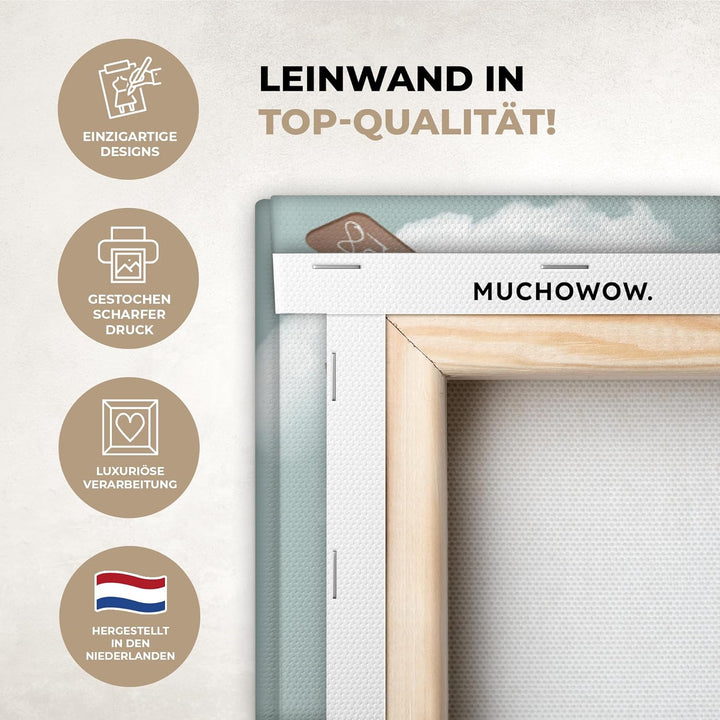 MuchoWow© Leinwandbild Gross 120x80 cm XXL Dekoration Wohnzimmer Bilder Pictures Wall Decoration Liv