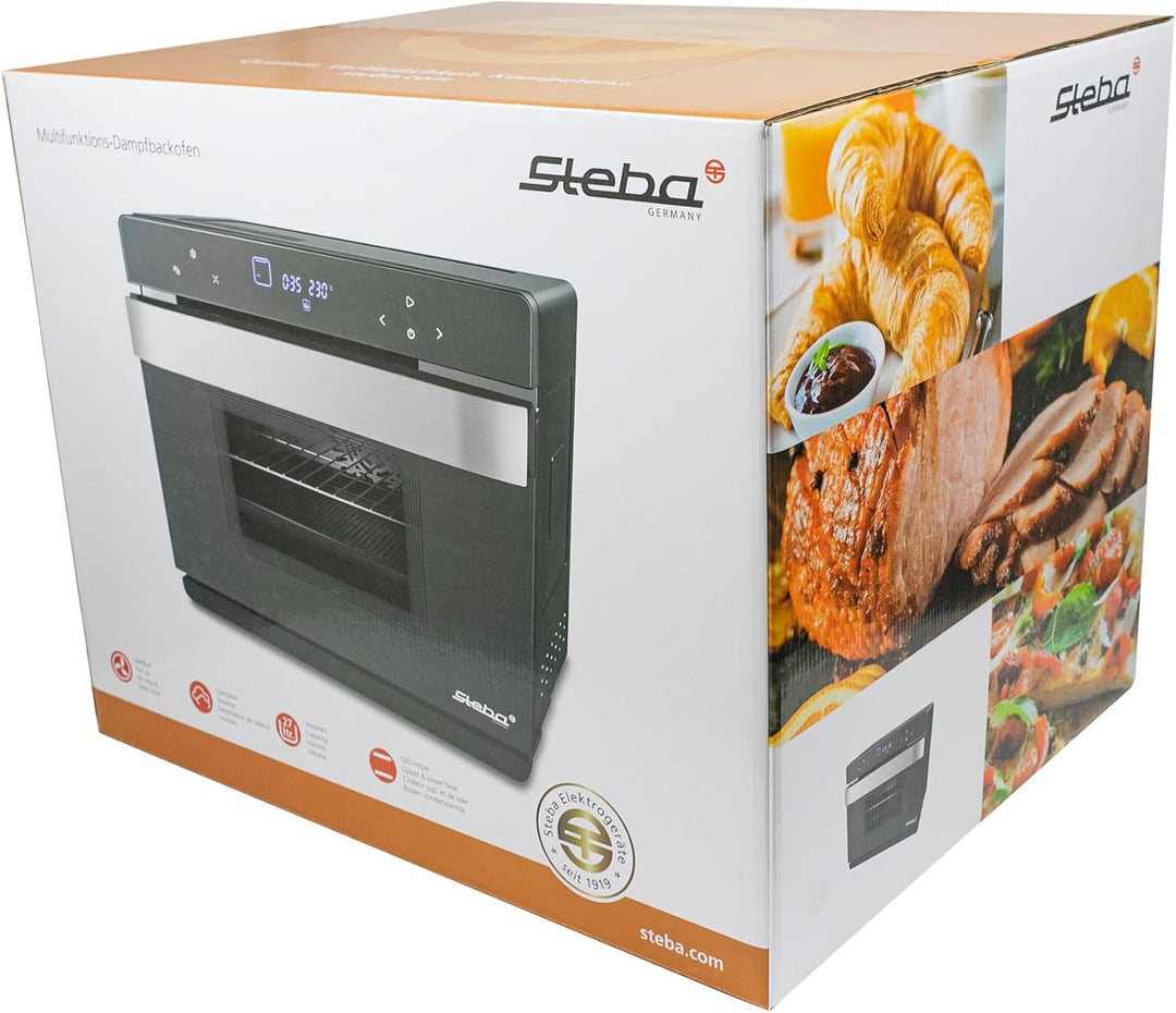 Steba Multifunktions-Dampfbackofen DG 30, Backofen mit Hei?dampf zum schonenden Schnellgaren, Wirksa