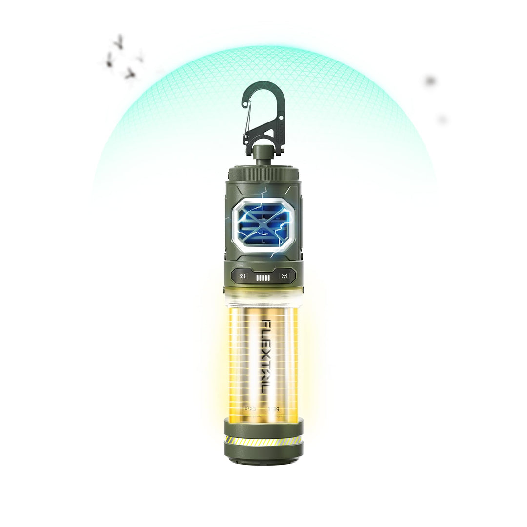 FLEXTAILGEAER Tiny Repeller S, Tragbarer Elektrischer Mückenschutz, mit Campinglampe (Atemlicht, bis