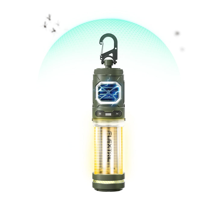 FLEXTAILGEAER Tiny Repeller S, Tragbarer Elektrischer Mückenschutz, mit Campinglampe (Atemlicht, bis