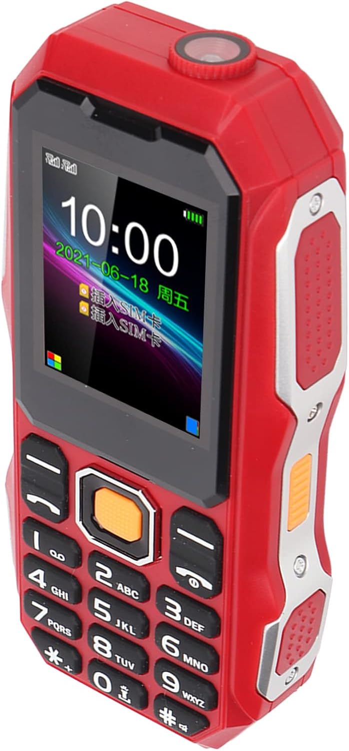 Senioren-Handy, 0,3 MP Kamera Senioren-Handy 5800mAh Zum Telefonieren (Rot), Rot
