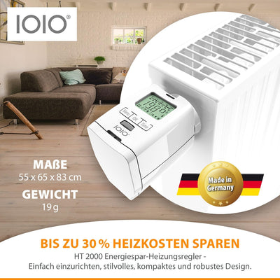 IOIO Elektronisches Heizungsthermostat HT 2000 - Thermostat Heizung programmierbar - Heizkörper Heiz