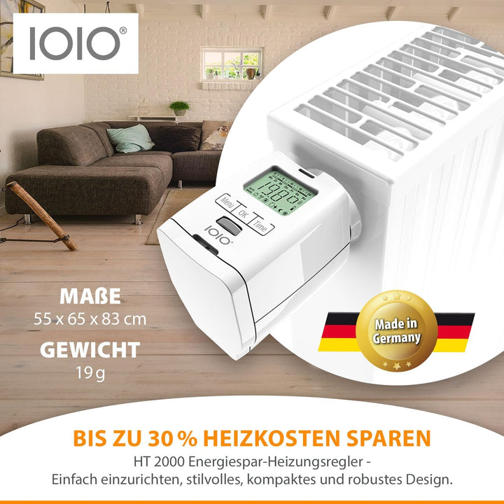 3 Stück Premium Elektronischer Heizkörperthermostat Thermostat Thermostatventil HT 2000 Made in