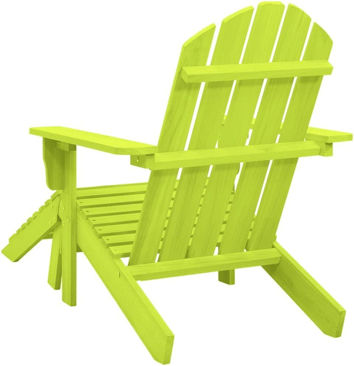 vidaXL Tannenholz Massiv Adirondack Gartenstuhl mit Fussstütze Liegestuhl Deckchair Gartenliege Gart