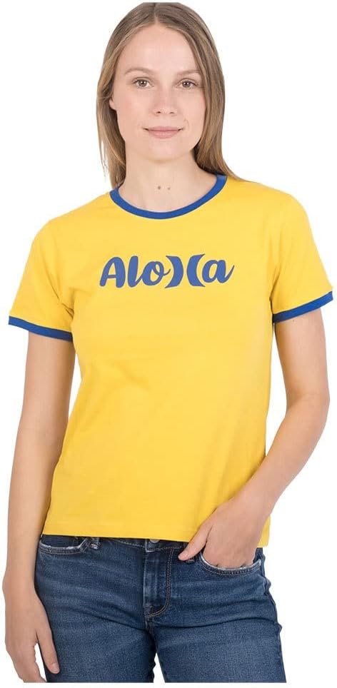 Hurley Damen W Oceancare Aloha Ss Tee T-Shirt L Sulphur, L Sulphur