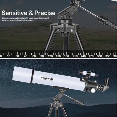 Teleskope für Erwachsene Astronomie, 80mm Aperture 900mm Professional Refraktor Telescope für Kinder