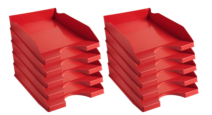 Exacompta 123107D 10er Pack Premium Briefablage Ecotray aus recyceltem Kunststoff DIN A4. Ideale Bri