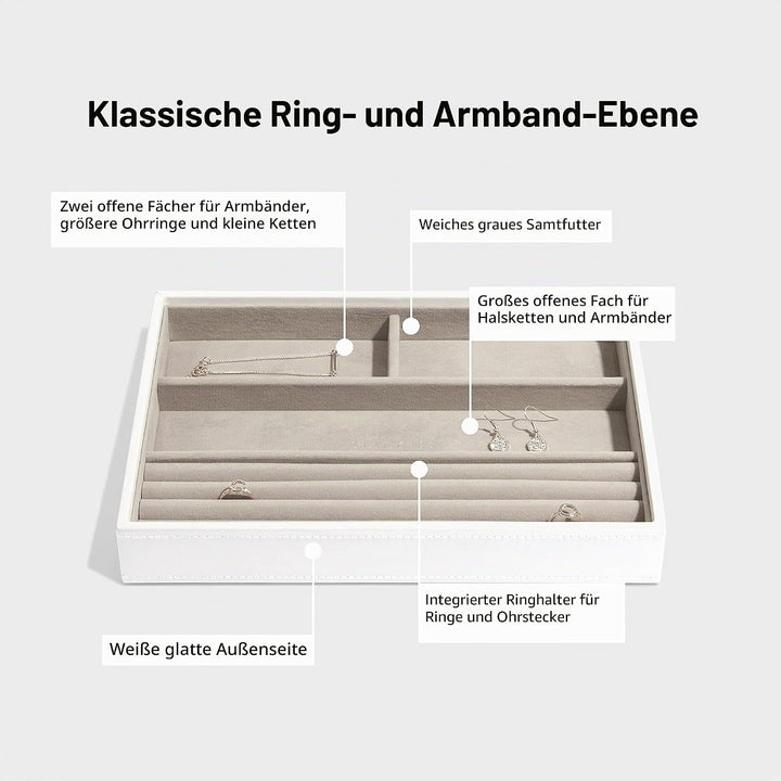 Stackers Weiss &amp; Roségold Klassisch Schmuckschatulle -5 White &amp; Rose Gold, White &amp; Rose Gold