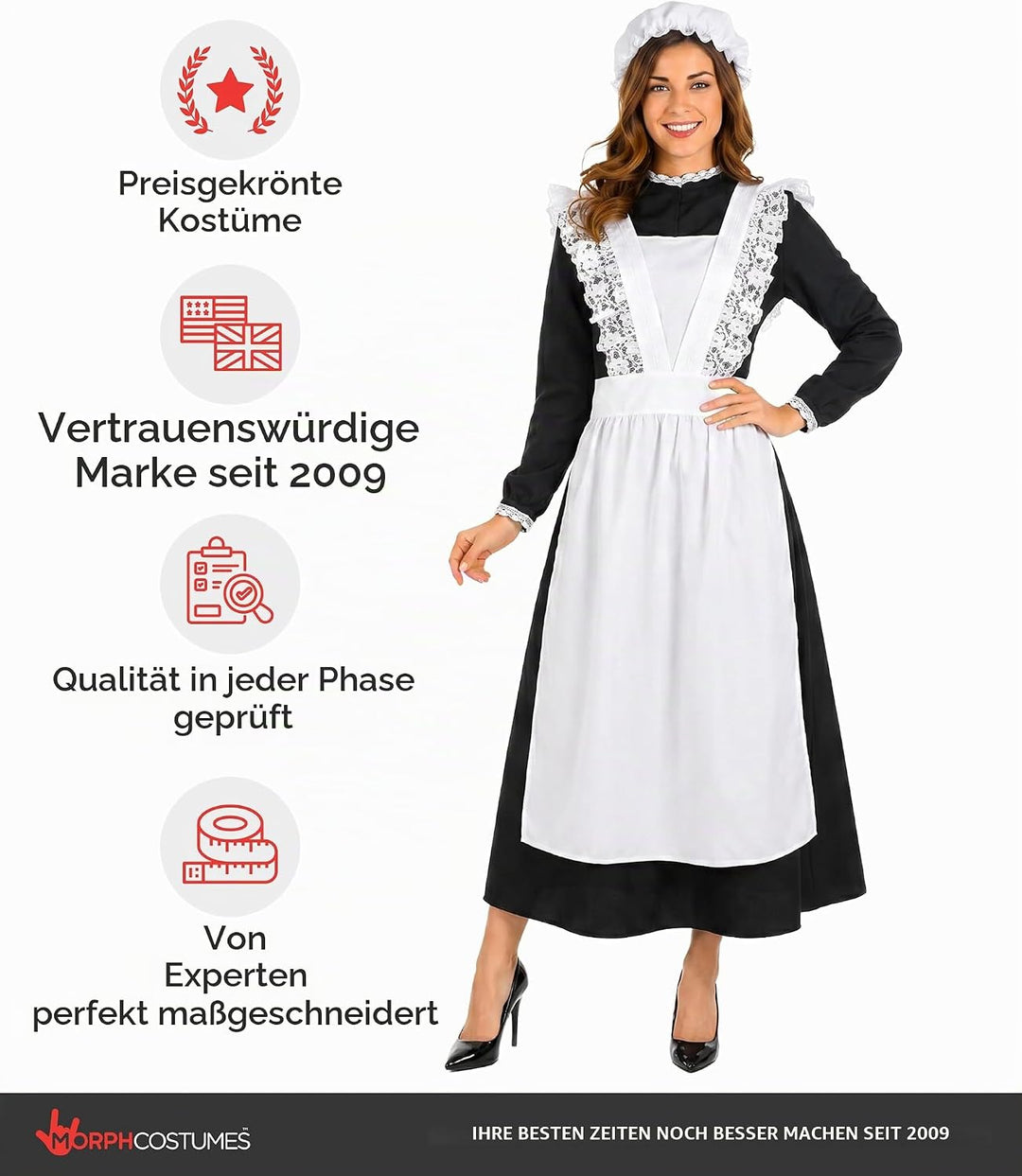 Fun Shack Dienstmädchen Kostüm, Dienstmädchen Kleid, Hausmädchen Kostüm, Dienstmädchen Kostüm Damen,