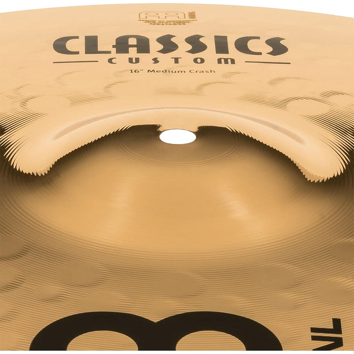 Meinl Cymbals Classics Custom Brilliant Crash Medium 16 Zoll (Video) Schlagzeug Becken – Paar – (40,