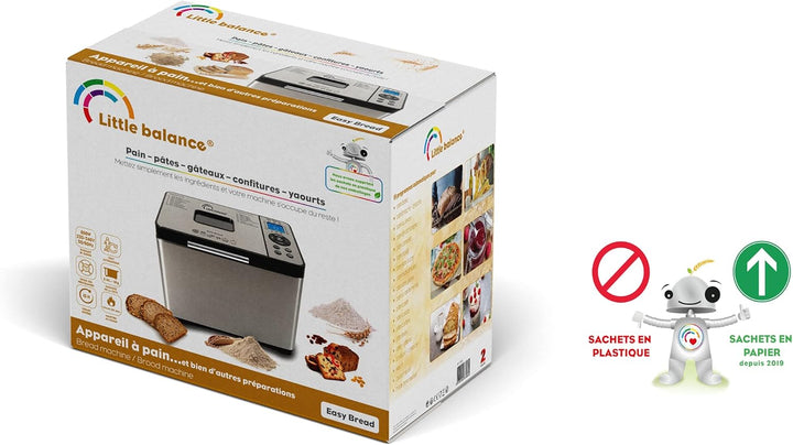 Little Balance 8398 Easy Bread, Brotmaschine, Baguettes, 19 Programme, glutenfrei, Startzeitvorwahl,