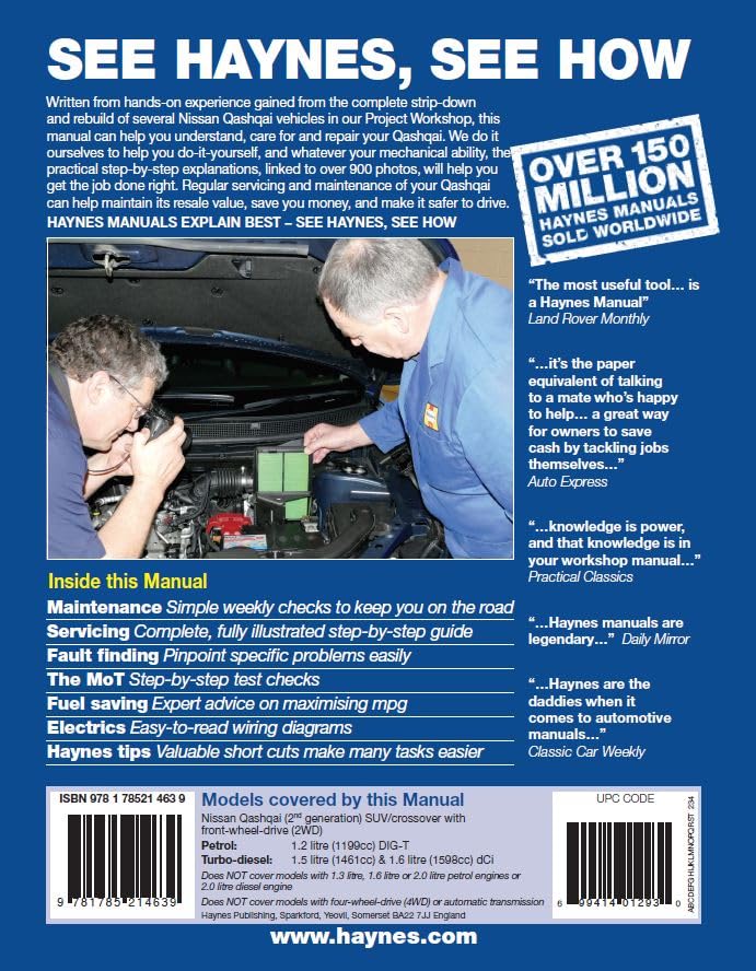 Nissan Qashqai Petrol &amp; Diesel (Feb &
