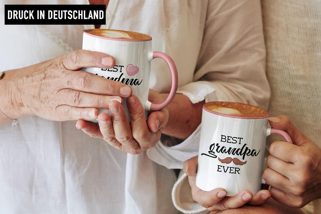 Trendation - Beste Oma und Opa Geschenk Set Tassen Weihnachten Geschenke für Grosseltern Geburtstag