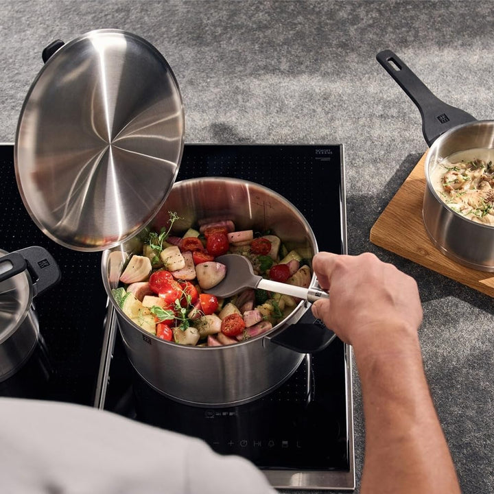 ZWILLING More Kochtopfset, 5-tlg, Deckelhalter, Induktion, Schwarz