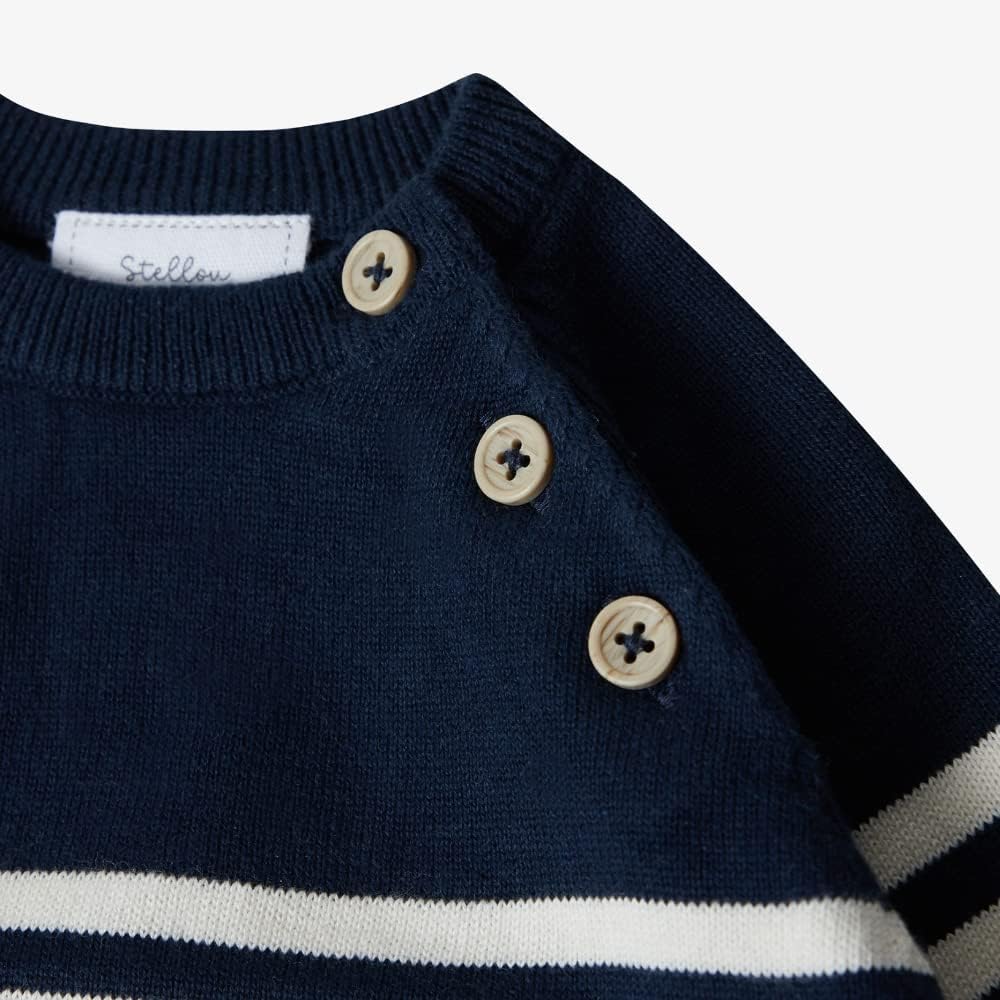 Stellou & friends Strickpullover für Jungen und Mädchen I Hochwertige Baby-Kleidung aus 100% Baumwol