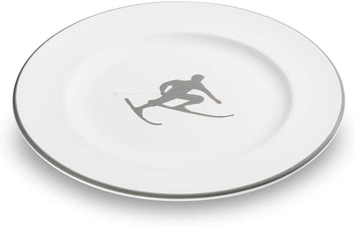 GMUNDNER KERAMIK Dessertteller Gourmet Durchmesser: 22 cm grauer Toni Geschirr, handgemacht in Öster