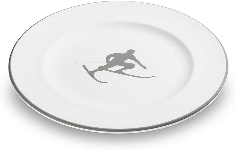 GMUNDNER KERAMIK Dessertteller Gourmet Durchmesser: 22 cm grauer Toni Geschirr, handgemacht in Öster
