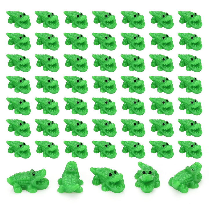100 Stück kleine Legende Alligator-Figuren – Detaillierte Krokodil-Miniatur-Dekoration für Schreibti