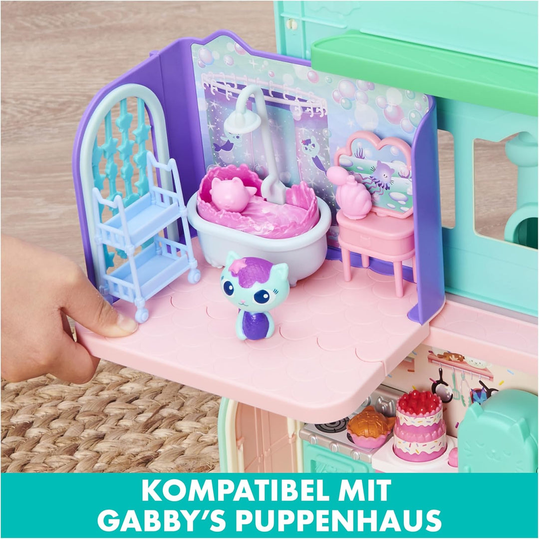 DREAMWORKS GABBY'S DOLLHOUSE - Deluxe Raum, Primp and Pamper Bathroom, Badezimmer mit Meerkätzchen (