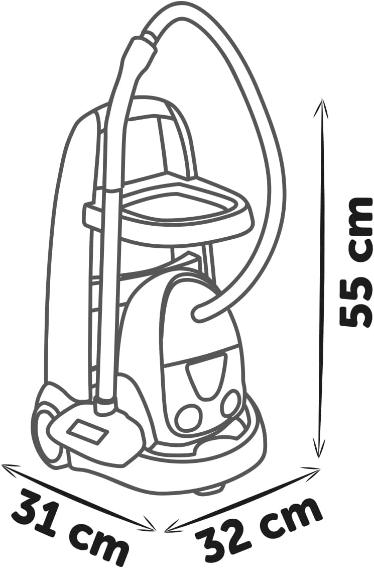 Smoby - Rowenta Reinigungstrolley - Putzwagen + Reinigungsset mit 8 Zubehörteilen - Rollwagen, Besen