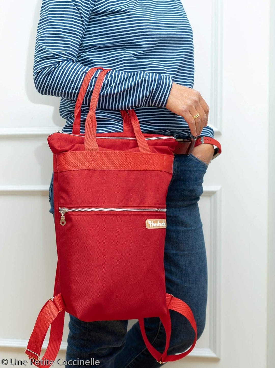 DIY Nähset/Nähpaket Rucksack/Shopper 37cm x 30cm rot