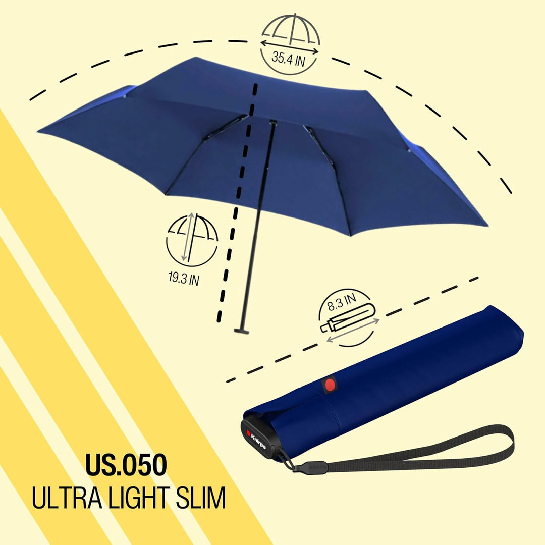 Knirps Taschenschirm Ultra US.050 Slim Manual – Ultra leicht und flach – Sturmfest – Windproof – 21