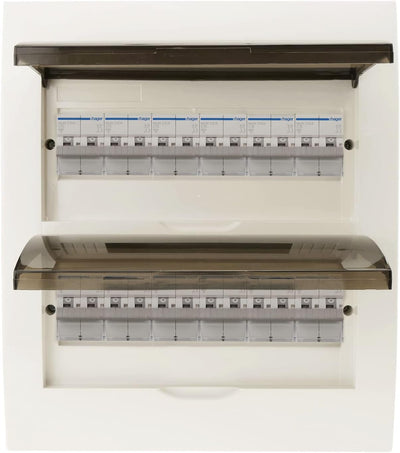 BeMatik - Schaltkasten Elektroverteilerkasten aus 24 Modulen 17,5 mm ABS-Kunststoff Oberfläche SPN I