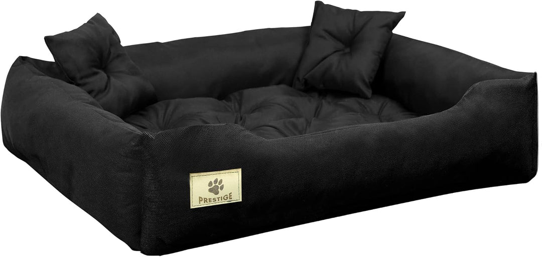 EDANTI Hundebett Hundekissen Katzenbett Tierbett Hundesofa Wasserdicht Grau/Schwarz für grosse mitte
