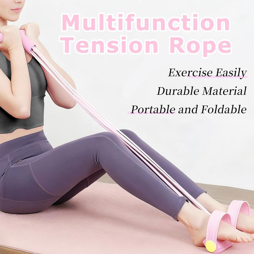JDCMEI Bauchtrainer, Multifunktionales Spannseil mit Rückentrainer &amp; Fitnessbänder, Sit-Up Trainings
