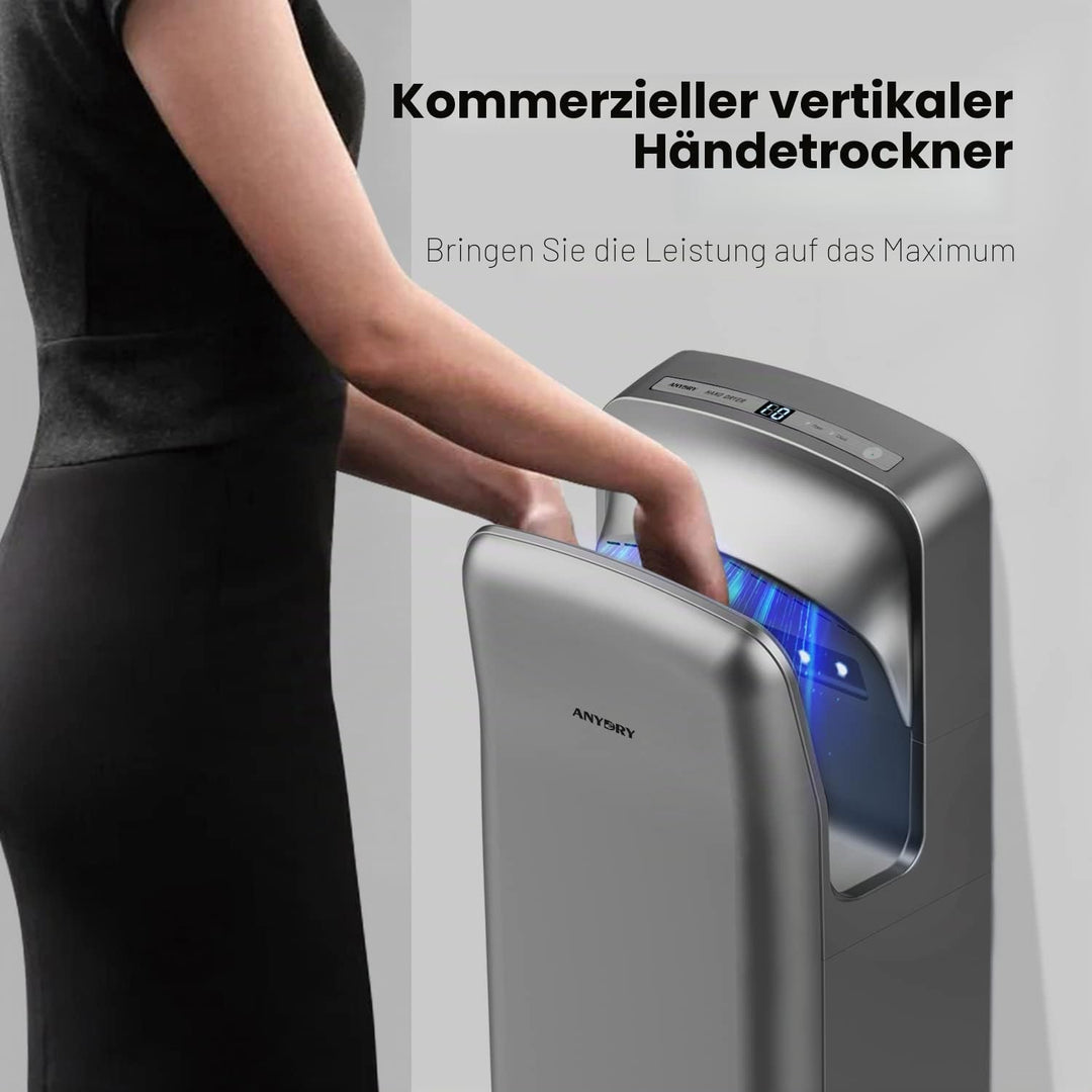 anydry 2005H Händetrockner, Kommerzieller elektrischer Händetrockner, mit HEPA-Filter, Super Powerfu