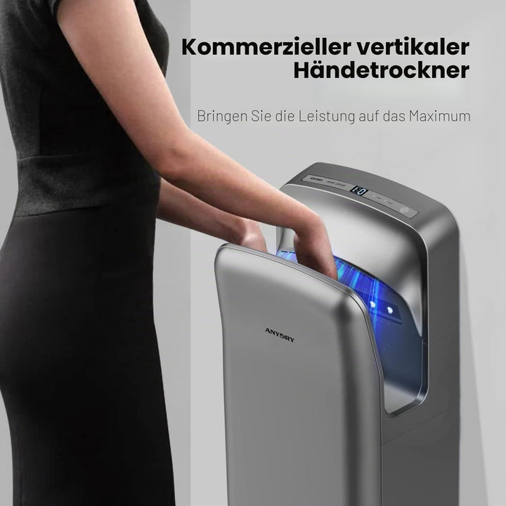 anydry 2005H Händetrockner, Kommerzieller elektrischer Händetrockner, mit HEPA-Filter, Super Powerfu