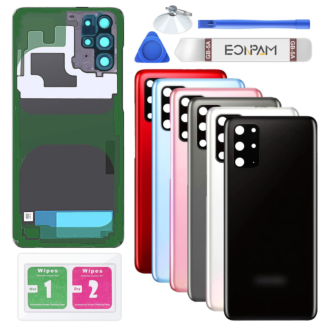 Eonpam Akkudeckel für Samsung Galaxy S20+ Plus G985, G986 Rückseite Glas Backcover Ersatz Reparatur