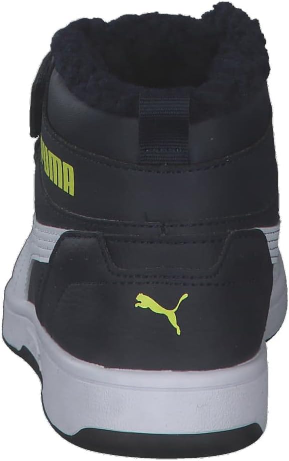 PUMA Rebound Joy FUR Jr Unisex Kinder Sneaker gefüttert 375477 Schwarz 28 EU Parisian Night Puma Whi