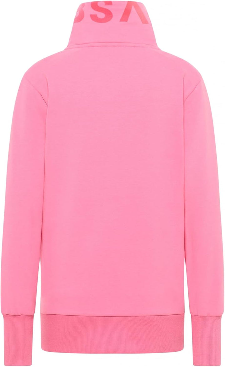 Elbsand Alvis Damen Sweatjacke mit hohem Kragen, Zip-Jacke, Reissverschluss, Regular Fit S Soda Pink