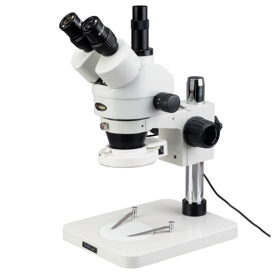 AmScope SM-1TSZ-144S Inspektion Trinokulares Zoom Stereomikroskop mit 144-LED Kompaktlicht, 3.5X-90X