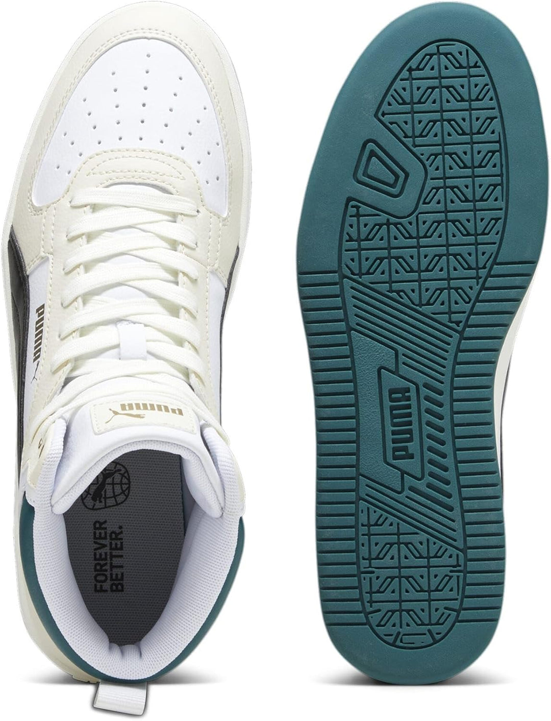 PUMA Unisex Caven 2 Sneaker 42 EU Puma White Puma Black Alpine Snow Warm White Gold, 42 EU Puma Whit