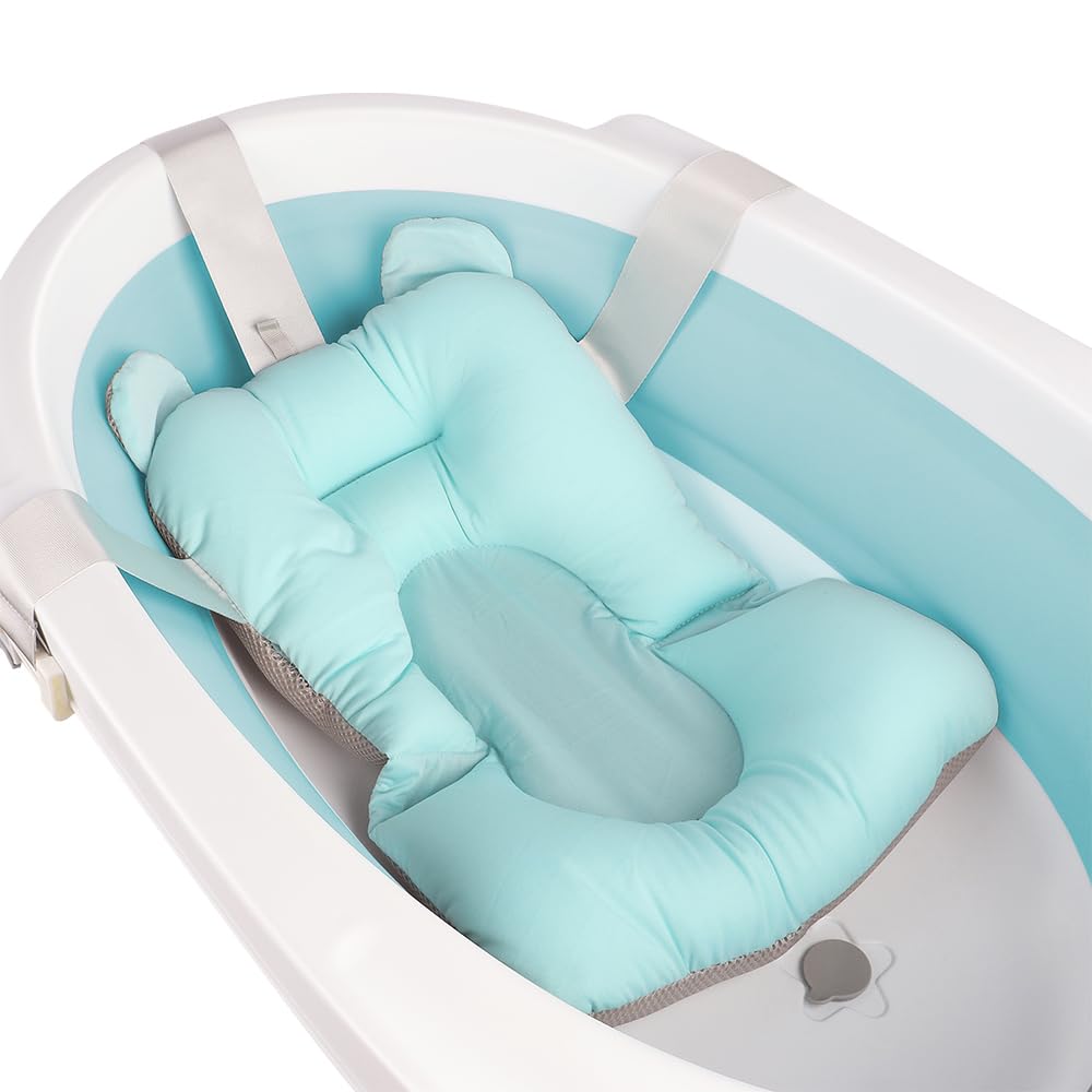 Baby Badewanne Faltbare Babybadewanne, Baby Bathtub Babywanne Wanne Faltbar mit Badewannenhocker, Ru