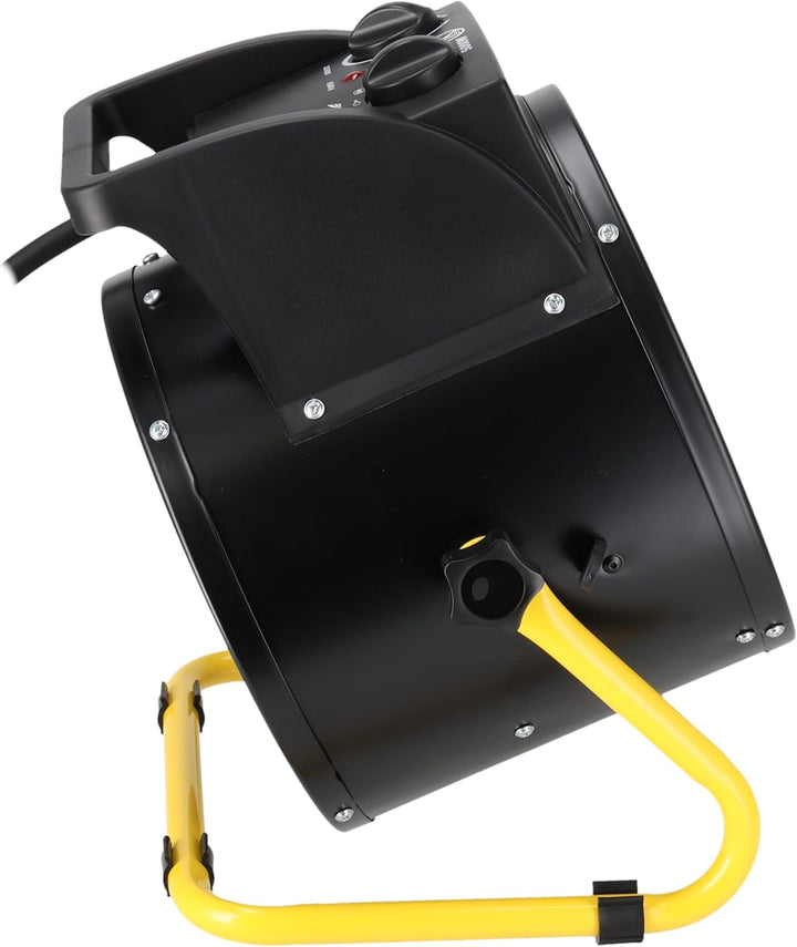 DEDRA Elektroheizer PTC 5,0kW, 400V, rund, schwarz, Heizfläche 50 m²mit keramischem Heizelement, für