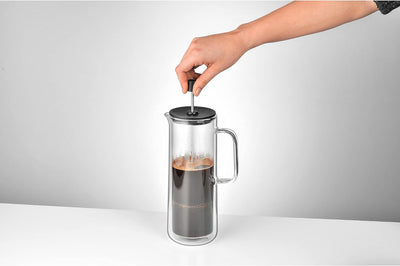 WMF Coffee Time Coffeepress doppelwandig 0,75l, French Press, Kaffeebereiter für 6 Tassen, Glas,