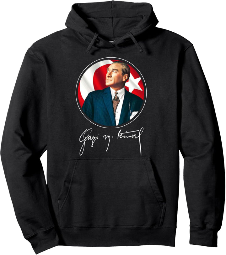 Gazi Mustafa Kemal Atatürk Imza Signature Atatürk Pullover Hoodie