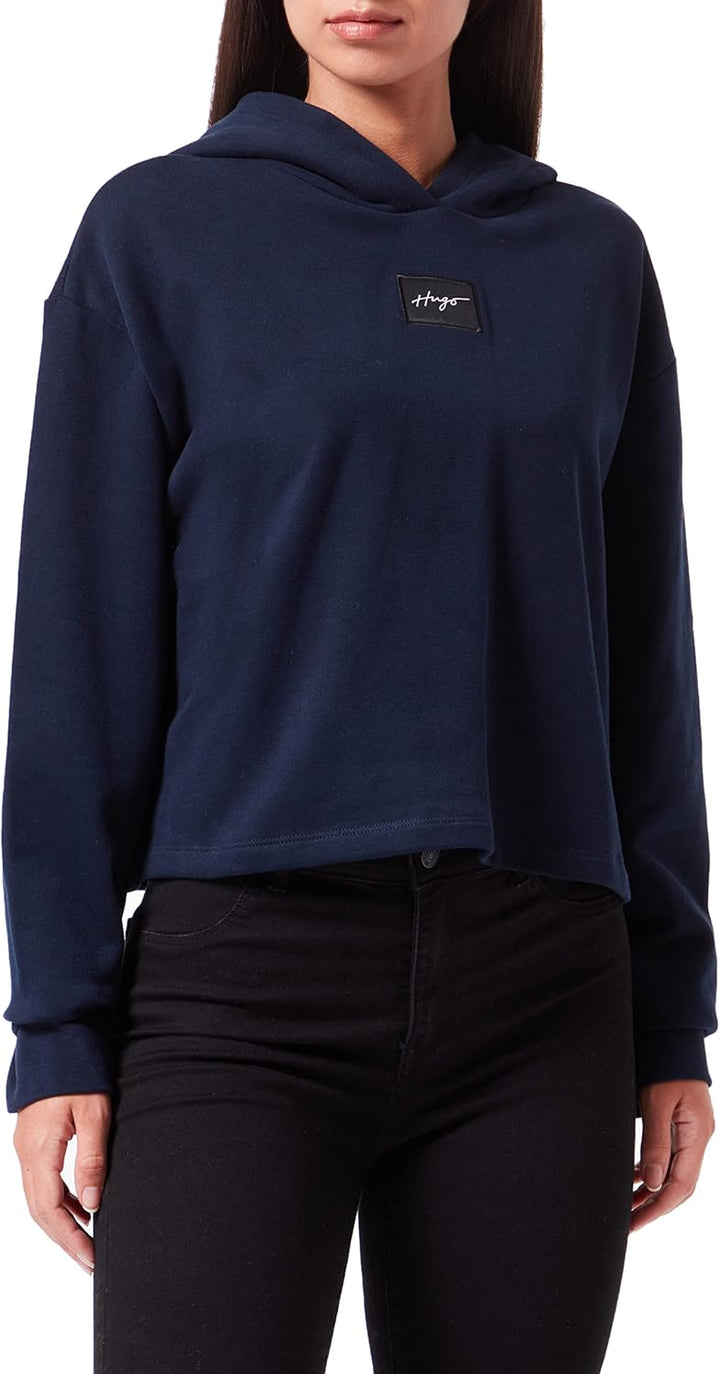 HUGO Damen Sweatshirt L Dark Blue408, L Dark Blue408