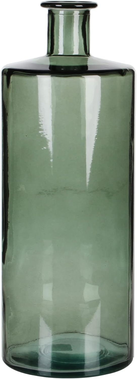 Mica decorations Guan Flasche/Vase, Glas, grau, H. 40 cm D. 15 cm H. 40 cm D. 15 cm Grau, H. 40 cm D
