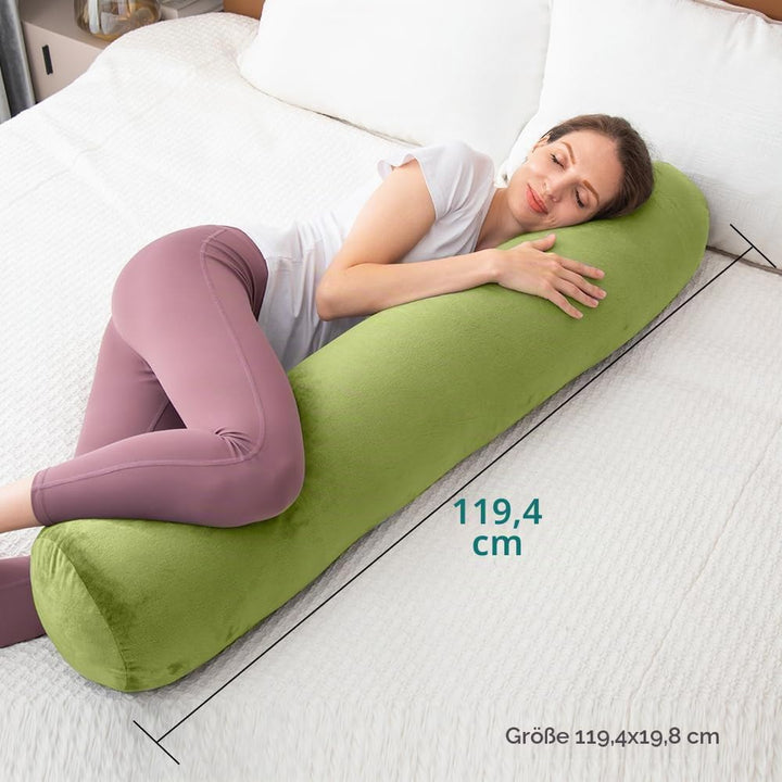 Body Pillow for Adults, Full Body Pilllow for Sleeping, Long Round Cervical Pillow, Bolster Side Sle