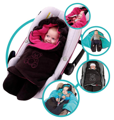 ByBoom Baby Winter-Einschlagdecke "Das Original mit dem Bären", Universal für Babyschale, Autositz,