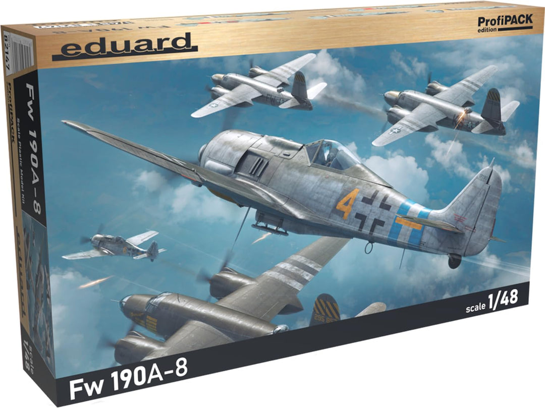 Eduard EDK82147 Kit 1:48 Profipack-Fw 190A-8, div.