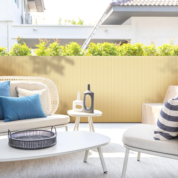 Ribelli® PVC Sichtschutzmatte Sichtschutzzaun Sichtschutz Zaun Balkon Windschutz (140 x 600 cm, Bamb